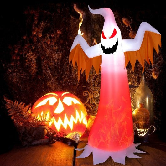 8 Feet Halloween Inflatable Ghost with Rotatable Flame LED Lights LuxuryLifeWay Online Store