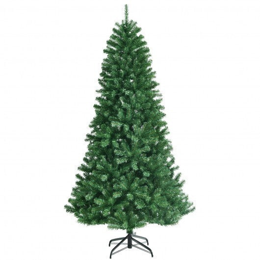 Artificial Hinged Christmas Tree with Remote-controlled Color-changing LED Lights-8'