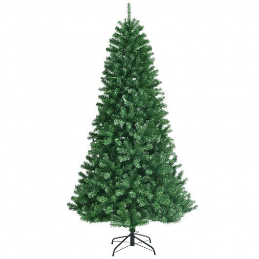 Artificial Hinged Christmas Tree with Remote-controlled Color-changing LED Lights-8'