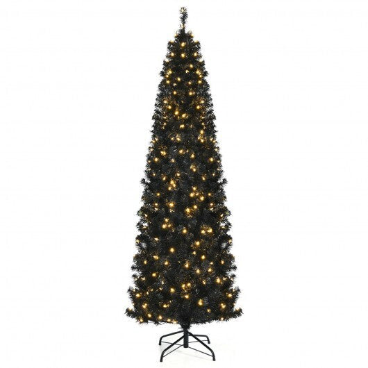 Pre-lit Christmas Halloween Tree with PVC Branch Tips and Warm White Lights-7 ft LuxuryLifeWay Online Store