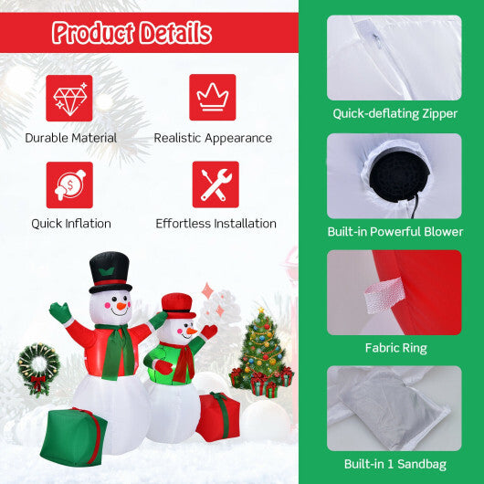 6 Feet Christmas Inflatable Snowmen Blow Up Christmas Decoration LuxuryLifeWay Online Store