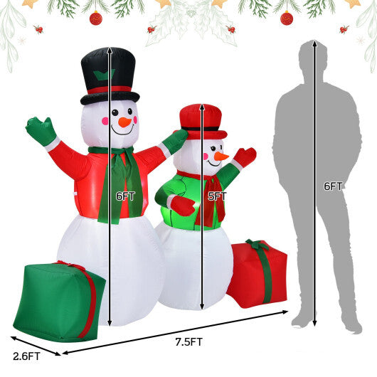 6 Feet Christmas Inflatable Snowmen Blow Up Christmas Decoration LuxuryLifeWay Online Store