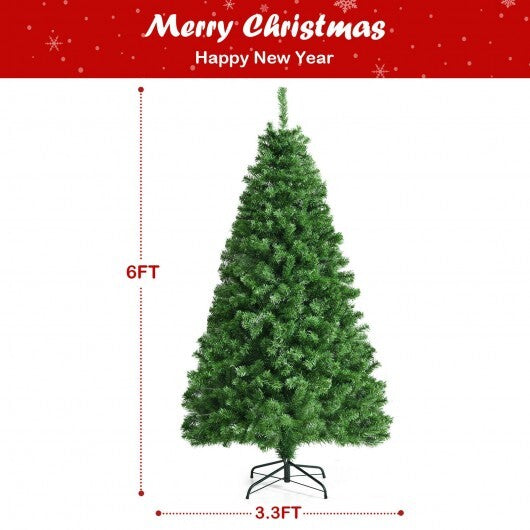 6 Feet Pre-lit Fiber Optic Artificial Christmas Tree with 617 Branch Tips LuxuryLifeWay Online Store