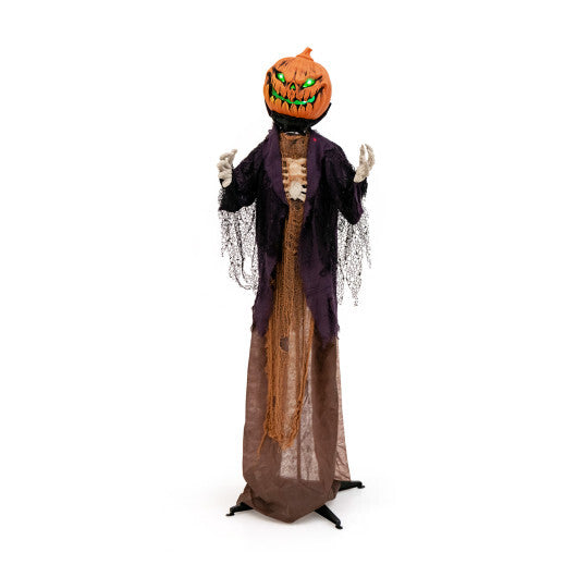 5.6 Feet Halloween Animated Standing Pumpkin Scarecrow LuxuryLifeWay Online Store