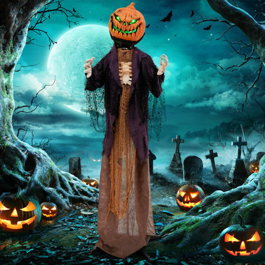 5.6 Feet Halloween Animated Standing Pumpkin Scarecrow LuxuryLifeWay Online Store