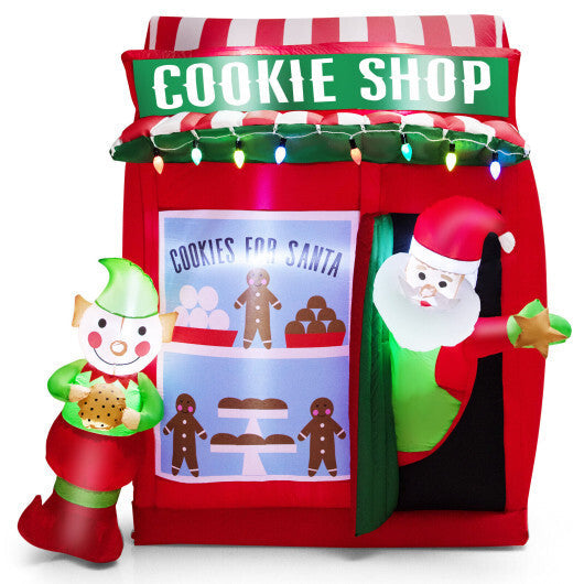 6.3 Feet Inflatable Gingerbread Cookie Shop with Santa Claus LuxuryLifeWay Online Store