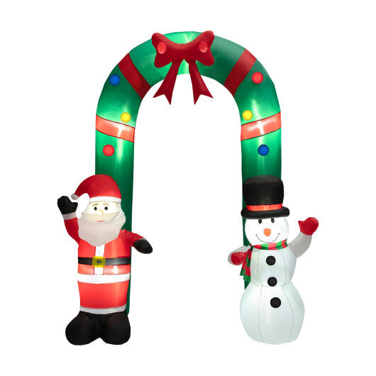 8 Feet Christmas Inflatable Archway with Santa Claus and Snowman LuxuryLifeWay Online Store