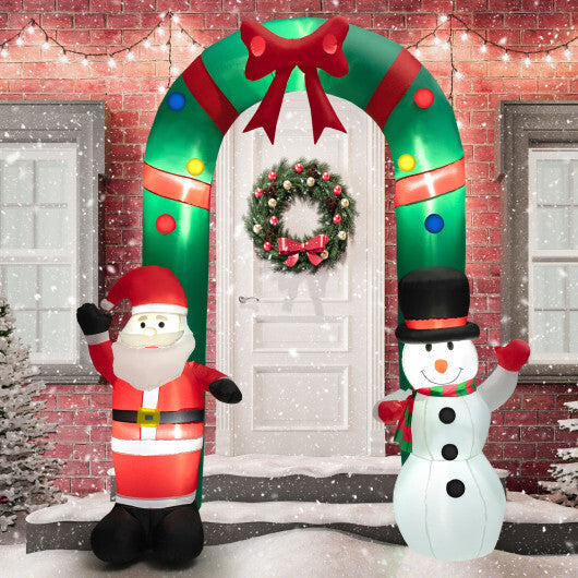 8 Feet Christmas Inflatable Archway with Santa Claus and Snowman LuxuryLifeWay Online Store