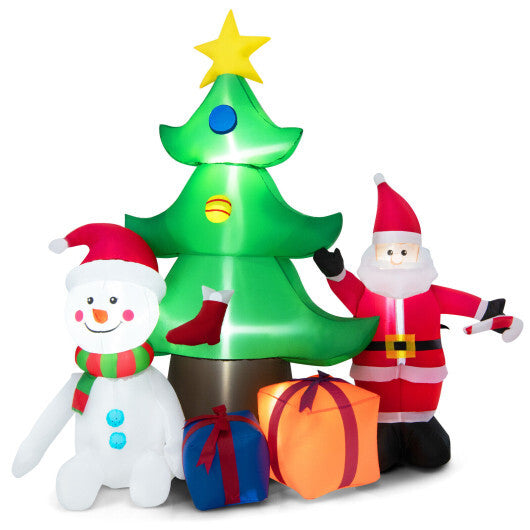 7.2 Feet Inflatable Lighted Christmas Decoration Tree with Santa Claus LuxuryLifeWay Online Store