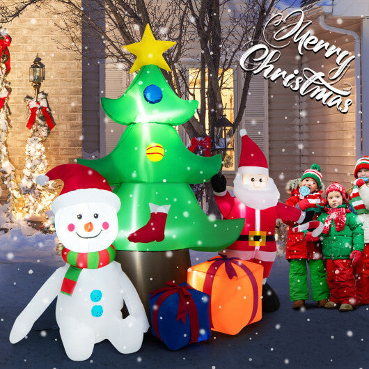 7.2 Feet Inflatable Lighted Christmas Decoration Tree with Santa Claus LuxuryLifeWay Online Store