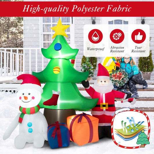 7.2 Feet Inflatable Lighted Christmas Decoration Tree with Santa Claus LuxuryLifeWay Online Store