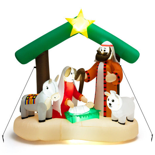 6.7 Feet Christmas Inflatable Nativity Scene with LED Lights - Color: Multicolor LuxuryLifeWay Online Store