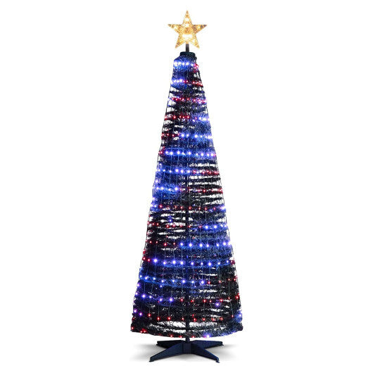 6.2 Feet Pop-up Lighted Christmas Tree with 282 RGB LED Lights-Green LuxuryLifeWay Online Store