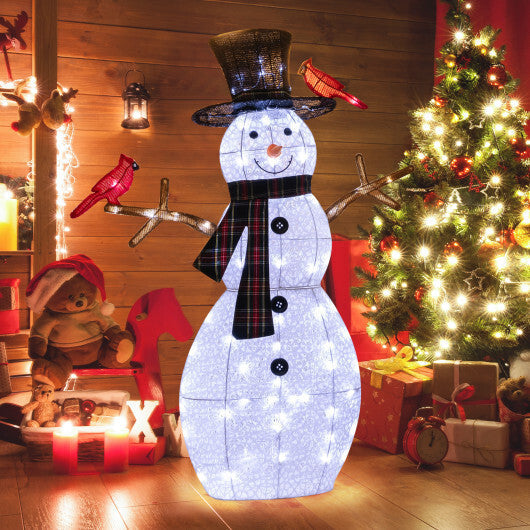 4.2 Feet Lighted Snowman and Redbirds Christmas Decoration LuxuryLifeWay Online Store