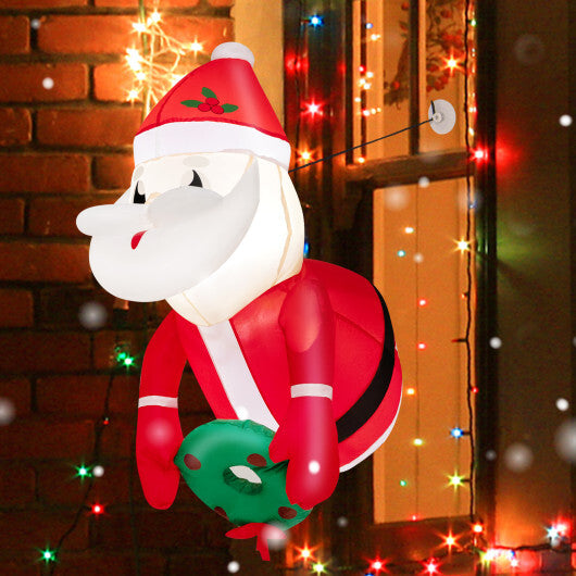 3.3 Feet Lighted Inflatable Santa Claus Broke Out from Window LuxuryLifeWay Online Store