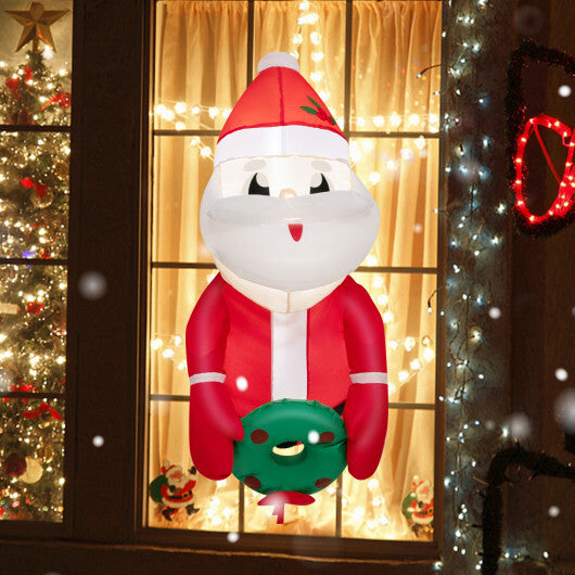 3.3 Feet Lighted Inflatable Santa Claus Broke Out from Window LuxuryLifeWay Online Store