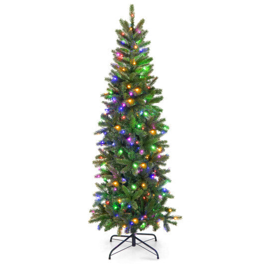 Pencil Christmas Tree with 180 Warm White and Multi-color LED Lights LuxuryLifeWay Online Store