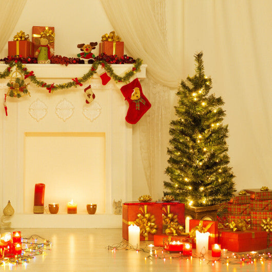 4 Feet Pre-Lit Potted Christmas Tree LuxuryLifeWay Online Store