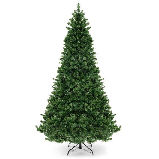 6/7/8 Feet Hinged Christmas Tree with PVC Branch Tips Warm White LED Lights-7 ft LuxuryLifeWay Online Store