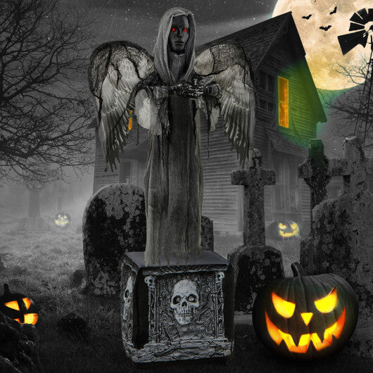 5.5ft Halloween Animatronic Decoration with Light Up Eyes and Shaking Wings LuxuryLifeWay Online Store