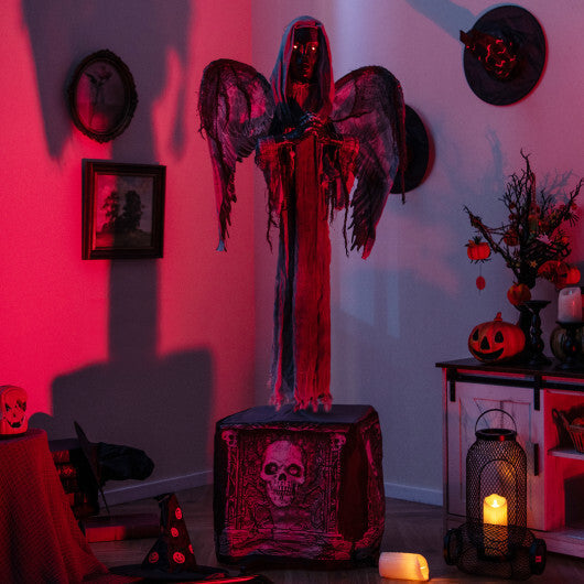 5.5ft Halloween Animatronic Decoration with Light Up Eyes and Shaking Wings LuxuryLifeWay Online Store