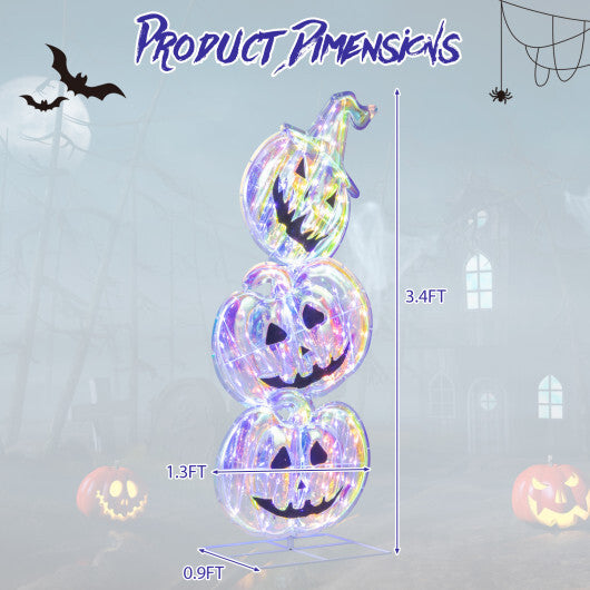 Standing 150 LED Lighted Pumpkin Halloween Decoration with Base LuxuryLifeWay Online Store