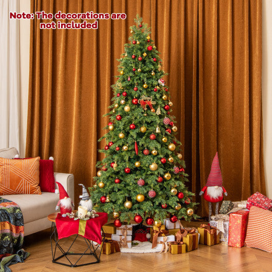 Artificial Christmas Tree Green Hinged Holiday Tree with 721/1019 Lush Branch Tips-6 ft LuxuryLifeWay Online Store