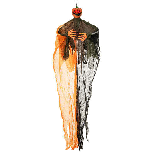 6 Feet Hanging Pumpkin Ghost with Red Glowing Eyes and Bendable Arms LuxuryLifeWay Online Store