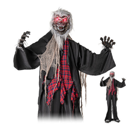 8.2 FT Standing Animatronic Werewolf with Howling Sounds  Red Flashing Eyes and Poseable Arms LuxuryLifeWay Online Store