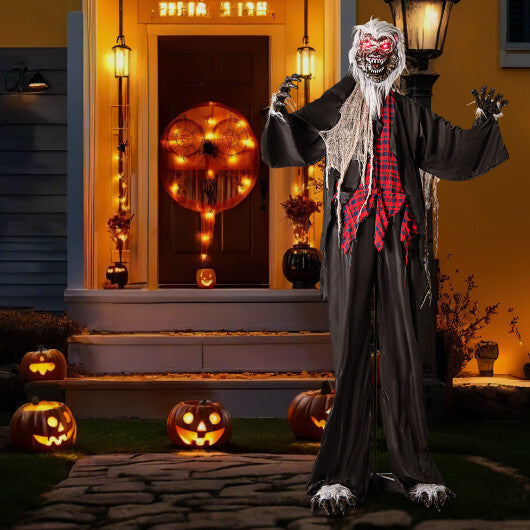 8.2 FT Standing Animatronic Werewolf with Howling Sounds  Red Flashing Eyes and Poseable Arms LuxuryLifeWay Online Store