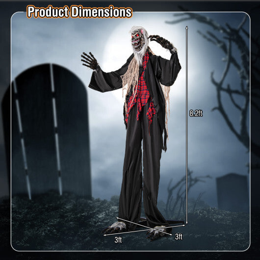 8.2 FT Standing Animatronic Werewolf with Howling Sounds  Red Flashing Eyes and Poseable Arms LuxuryLifeWay Online Store