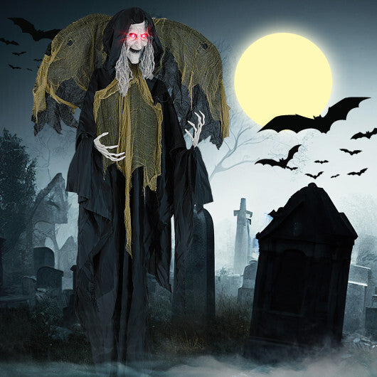 8.2 ft Halloween Standing Witch with Lighted Eyes and Automatic Wing Movement LuxuryLifeWay Online Store