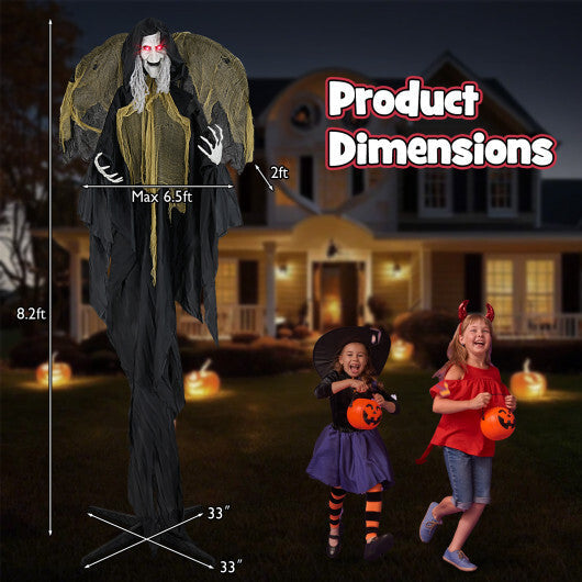 8.2 ft Halloween Standing Witch with Lighted Eyes and Automatic Wing Movement LuxuryLifeWay Online Store