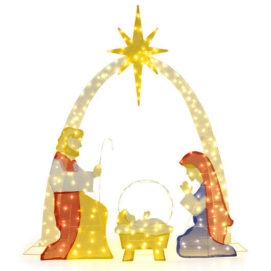 6 Feet Lighted Nativity Scene Yard Decoratio with 240 Warm White LED Lights LuxuryLifeWay Online Store