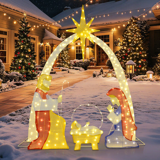 6 Feet Lighted Nativity Scene Yard Decoratio with 240 Warm White LED Lights LuxuryLifeWay Online Store