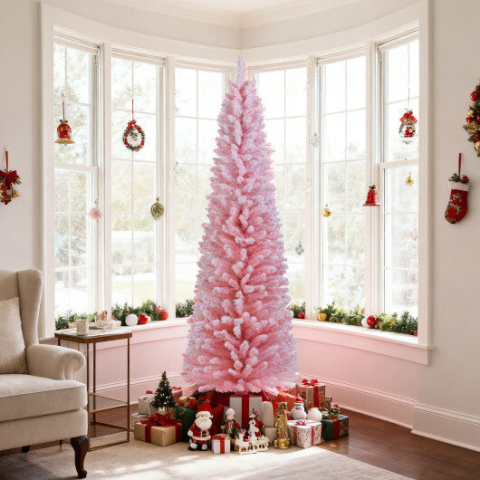 6 FT Artificial Christmas Tree with 460 Branch Tips and Folding Metal Stand LuxuryLifeWay Online Store