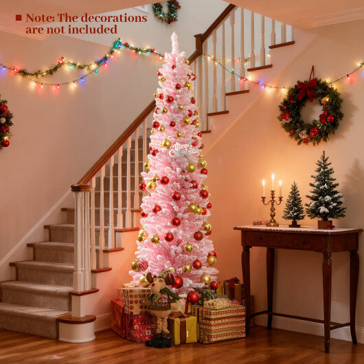 6 FT Artificial Christmas Tree with 460 Branch Tips and Folding Metal Stand LuxuryLifeWay Online Store