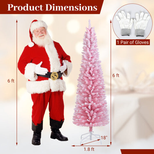 6 FT Artificial Christmas Tree with 460 Branch Tips and Folding Metal Stand LuxuryLifeWay Online Store