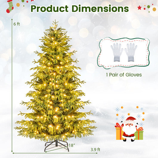 Artificial Christmas Tree with LED Lights and PVC Mixed Branch Tips-7 LuxuryLifeWay Online Store