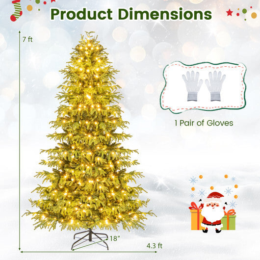 Artificial Christmas Tree with LED Lights and PVC Mixed Branch Tips-7 LuxuryLifeWay Online Store