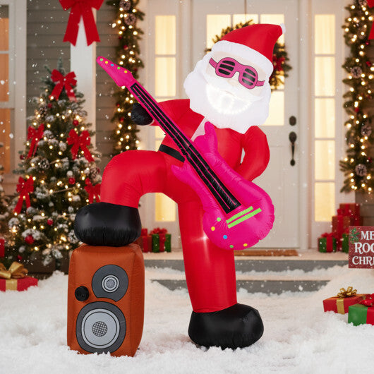 8.4 ft Inflatable Santa Claus with Sound-synced Light Effect and LED Lights LuxuryLifeWay Online Store