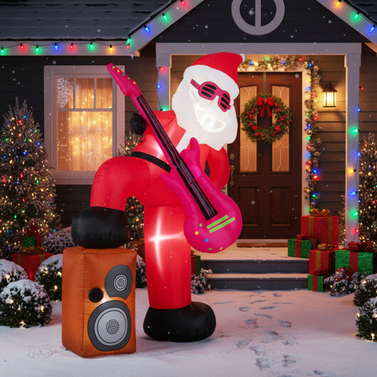 8.4 ft Inflatable Santa Claus with Sound-synced Light Effect and LED Lights LuxuryLifeWay Online Store