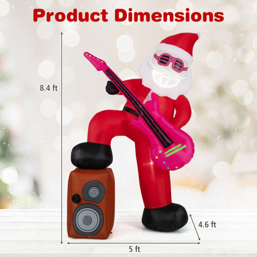 8.4 ft Inflatable Santa Claus with Sound-synced Light Effect and LED Lights LuxuryLifeWay Online Store