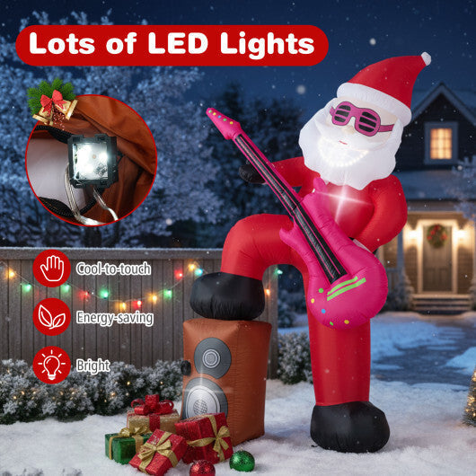 8.4 ft Inflatable Santa Claus with Sound-synced Light Effect and LED Lights LuxuryLifeWay Online Store