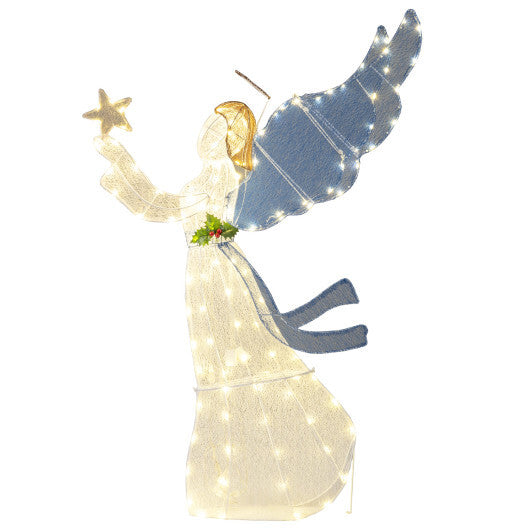 5 Feet Lighted Angel Christmas Decoration with Wings and Warm LED Lights LuxuryLifeWay Online Store
