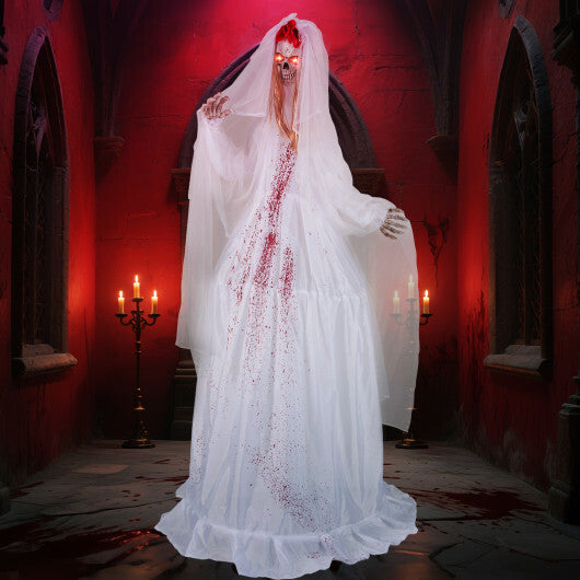 Halloween Animatronic Standing Bride 7.2 FT Haunted House Decoration LuxuryLifeWay Online Store
