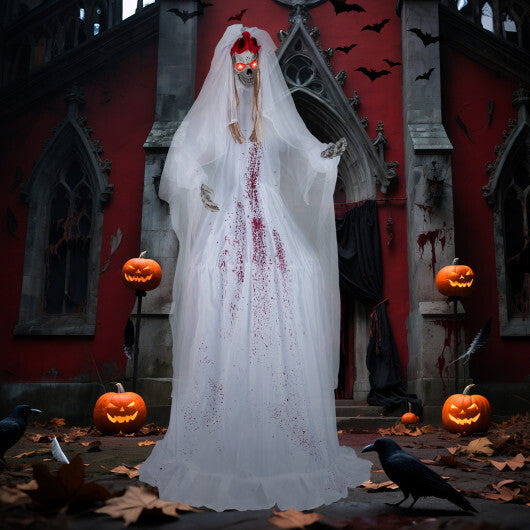 Halloween Animatronic Standing Bride 7.2 FT Haunted House Decoration LuxuryLifeWay Online Store