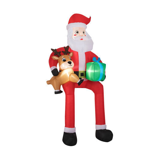 9.5 Feet Christmas Inflatable Santa Outdoor Decoratio with Built-in LED Lights LuxuryLifeWay Online Store