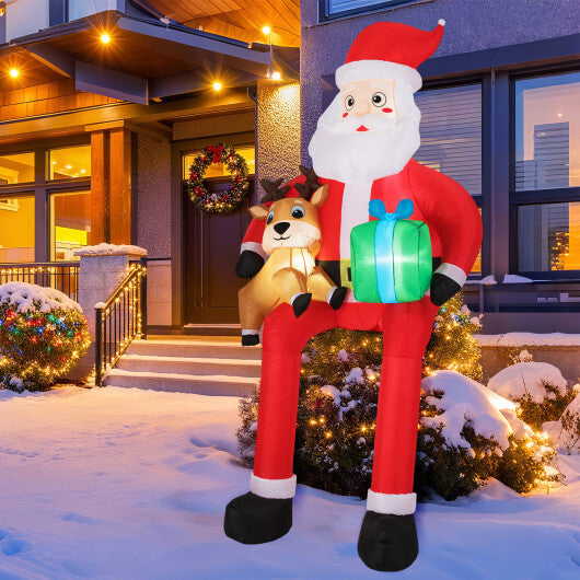 9.5 Feet Christmas Inflatable Santa Outdoor Decoratio with Built-in LED Lights LuxuryLifeWay Online Store