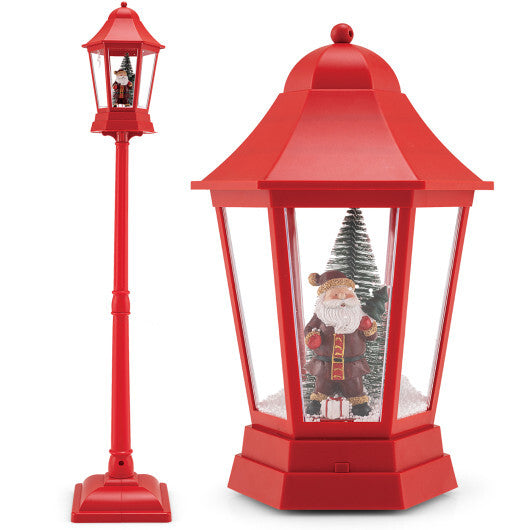 5.3 Feet Musical Christmas Street Lamp with 60 Warm White LED Lights-Red LuxuryLifeWay Online Store